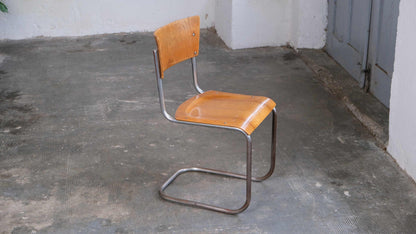 Vintage Freischwinger "S 43" nach Mart Stam in Hellbraun