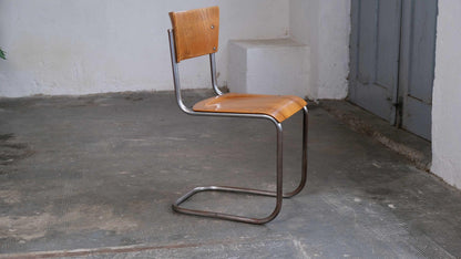 Vintage Freischwinger "S 43" nach Mart Stam in Hellbraun