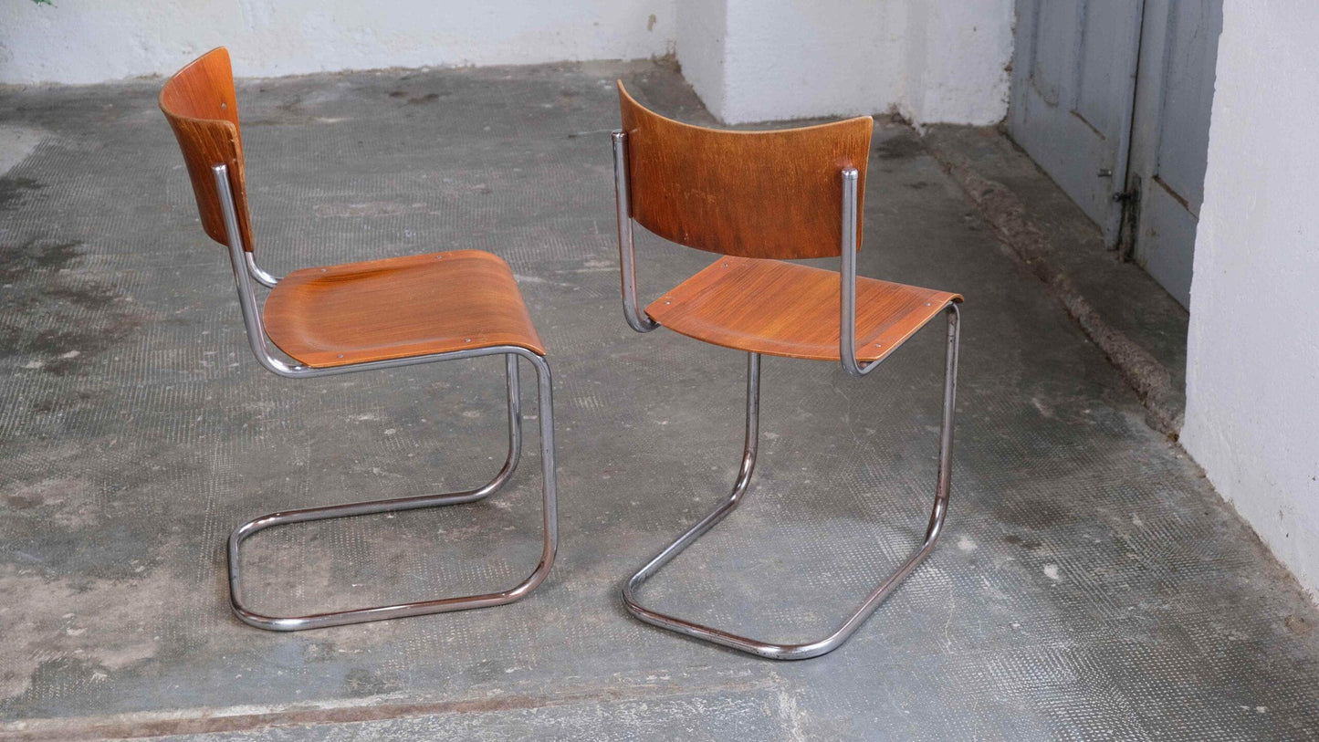 Vintage Freischwinger "S 43" von Mart Stam