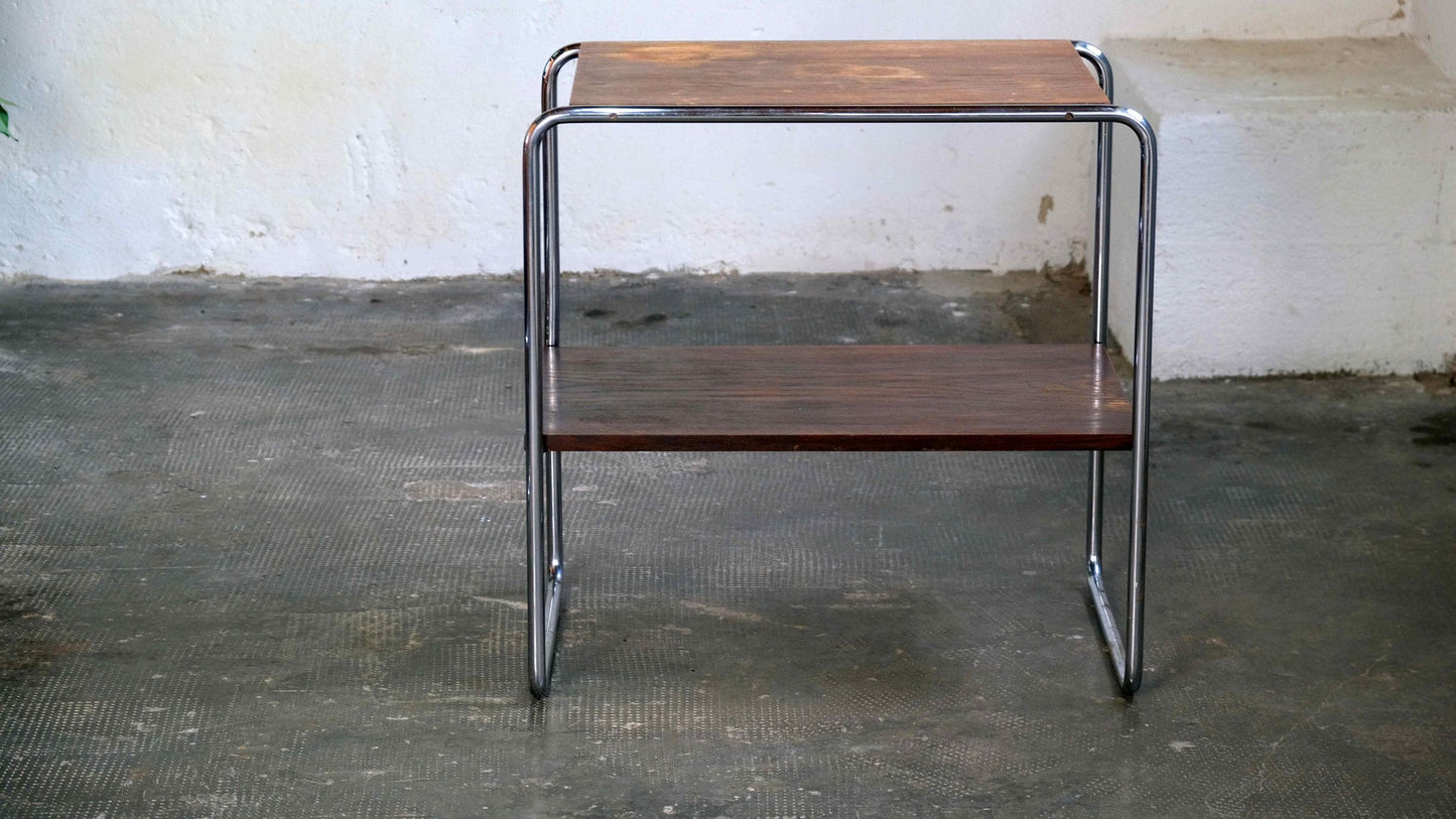 Vintage Regal mit verchromtem Stahlrohrgestell