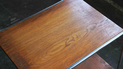 Vintage Bauhaus Regal mit verchromtem Stahlrohrgestell