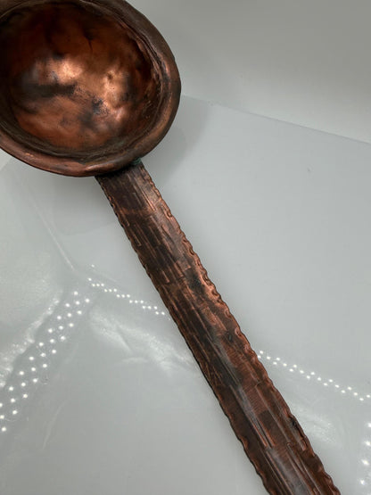 Vintage Kupfer Schöpfkelle handgefertigt gehämmert 40cm