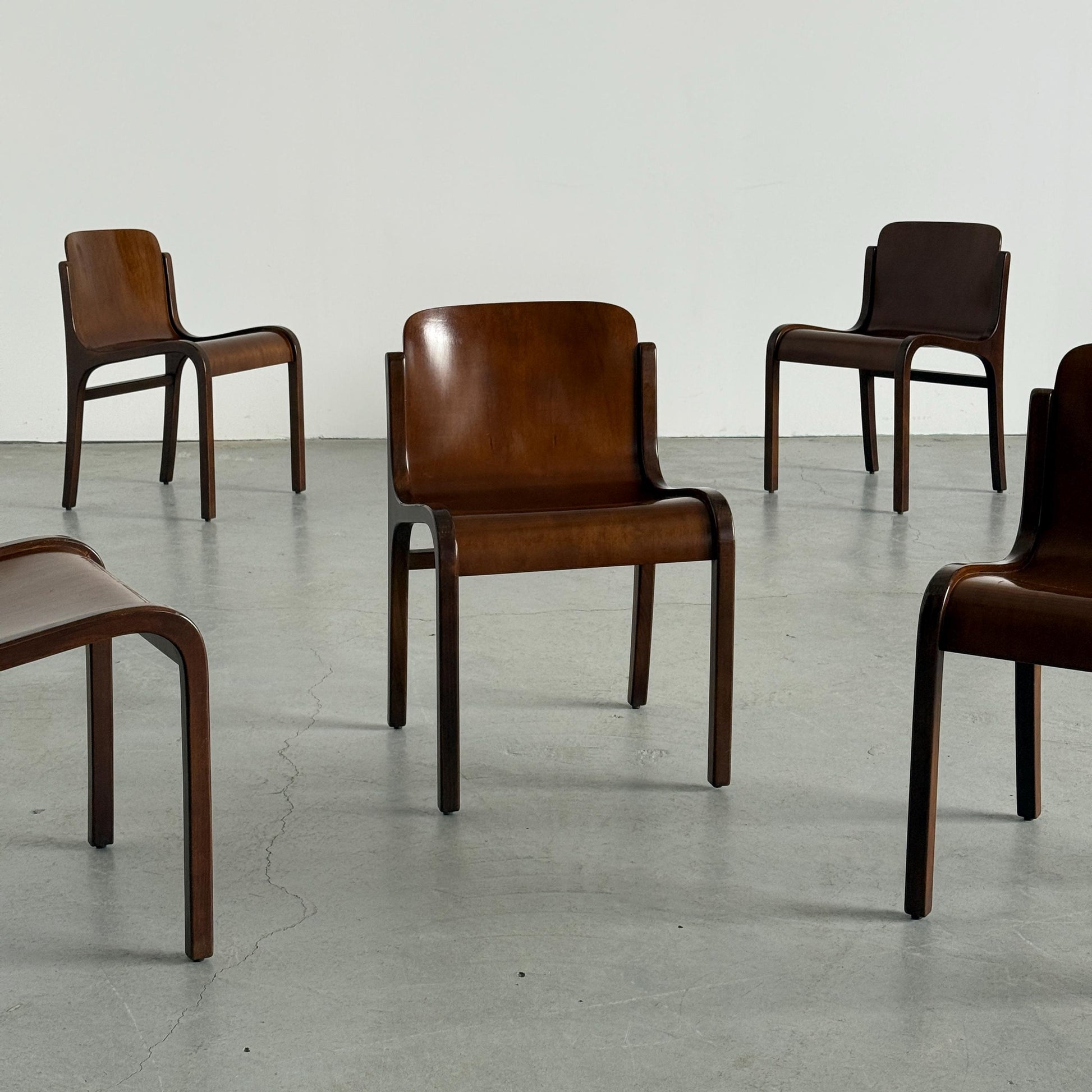 Set von 6 Vintage Stuhl Mito von Carlo Bartoli für Tisettanta
