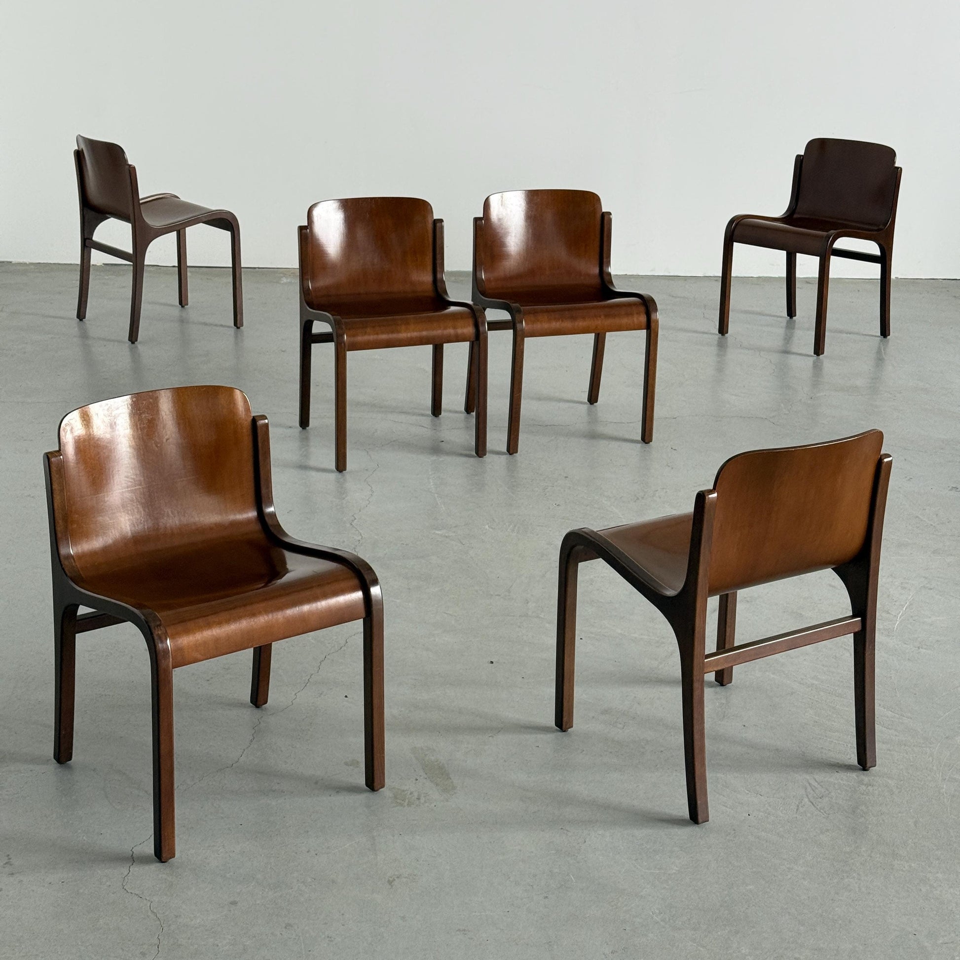 Set von 6 Vintage Stuhl Mito von Carlo Bartoli für Tisettanta