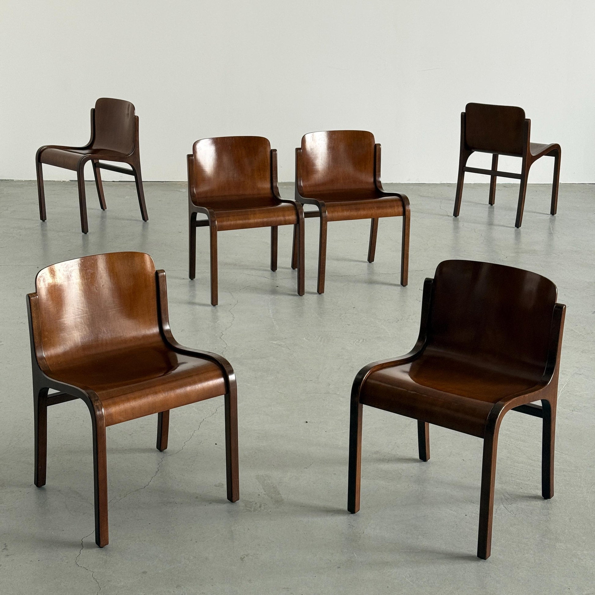 Set von 6 Vintage Stuhl Mito von Carlo Bartoli für Tisettanta