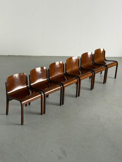 Set von 6 Vintage Stuhl Mito von Carlo Bartoli für Tisettanta
