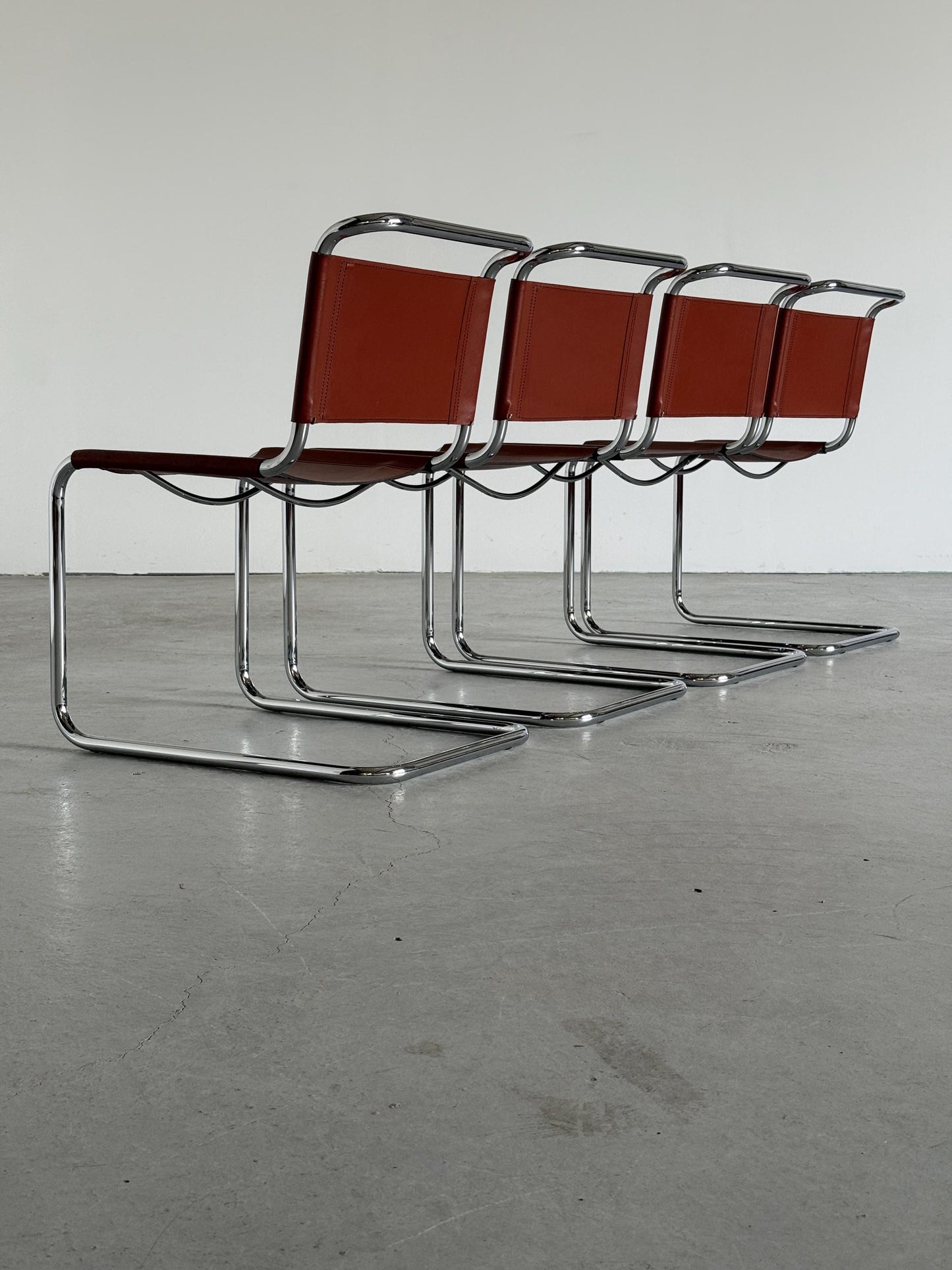 Vintage Freischwinger S33 von Mart Stam für Fasem, Set von 4