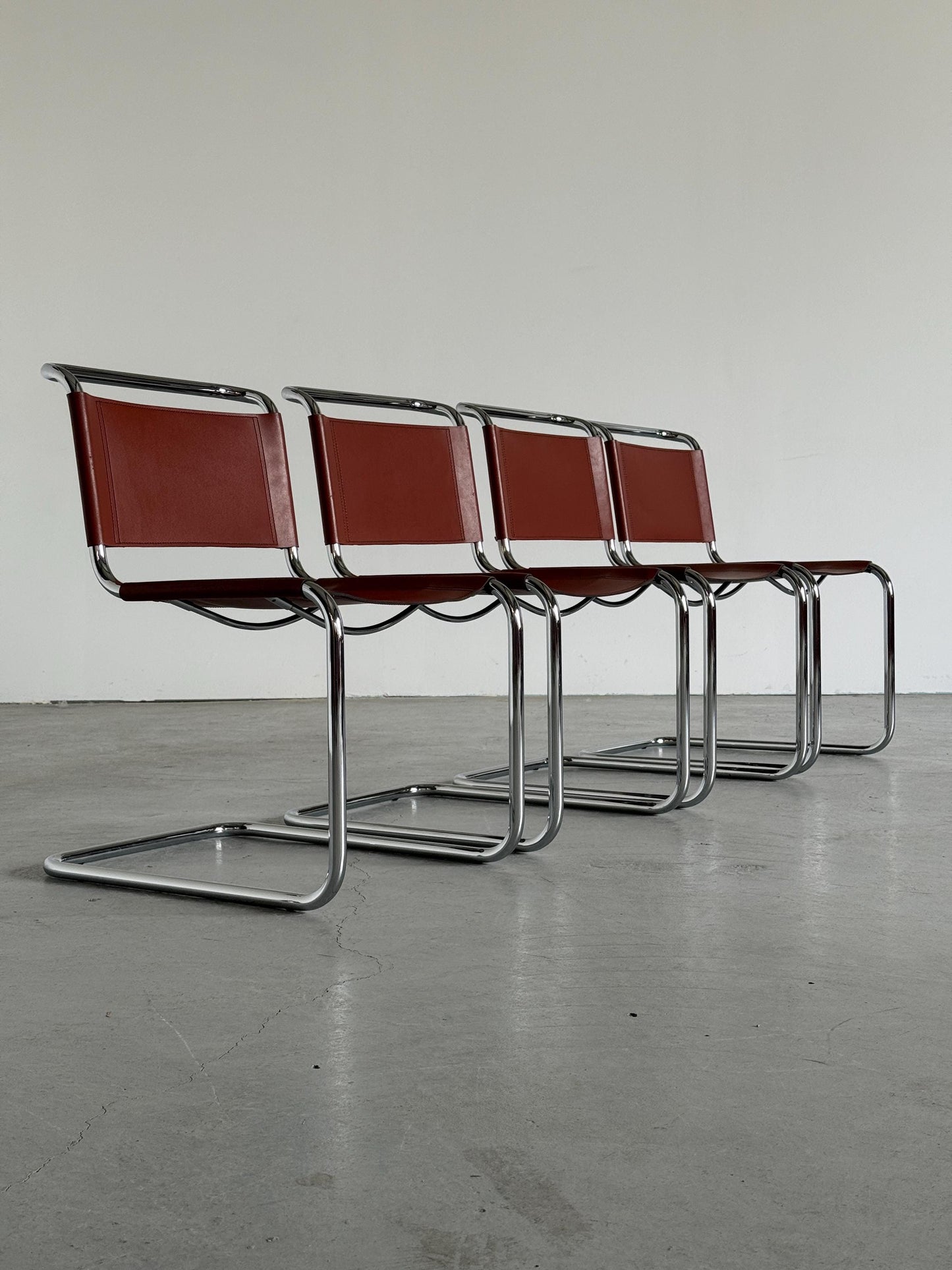 Vintage Freischwinger S33 von Mart Stam für Fasem, Set von 4
