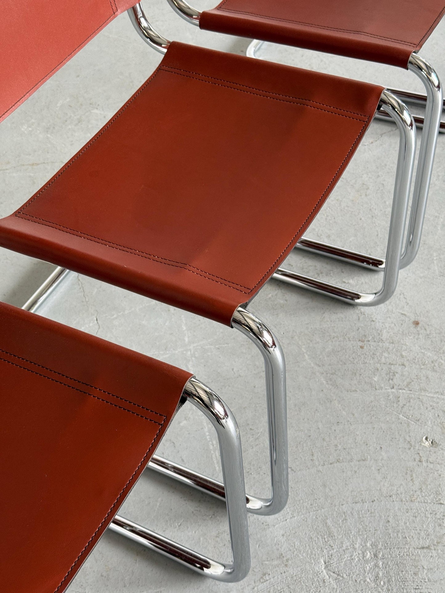 Vintage Freischwinger S33 von Mart Stam für Fasem, Set von 4