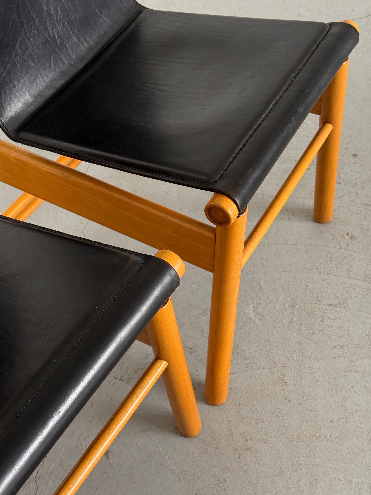 Set von 2 Vintage Essstuhl im Scarpa Stil