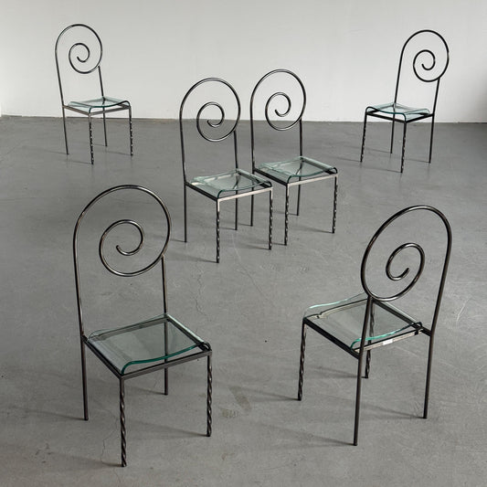 Vintage Stuhl ‘Suspiral’ von Luigi Serafini für Sawaya und Moroni