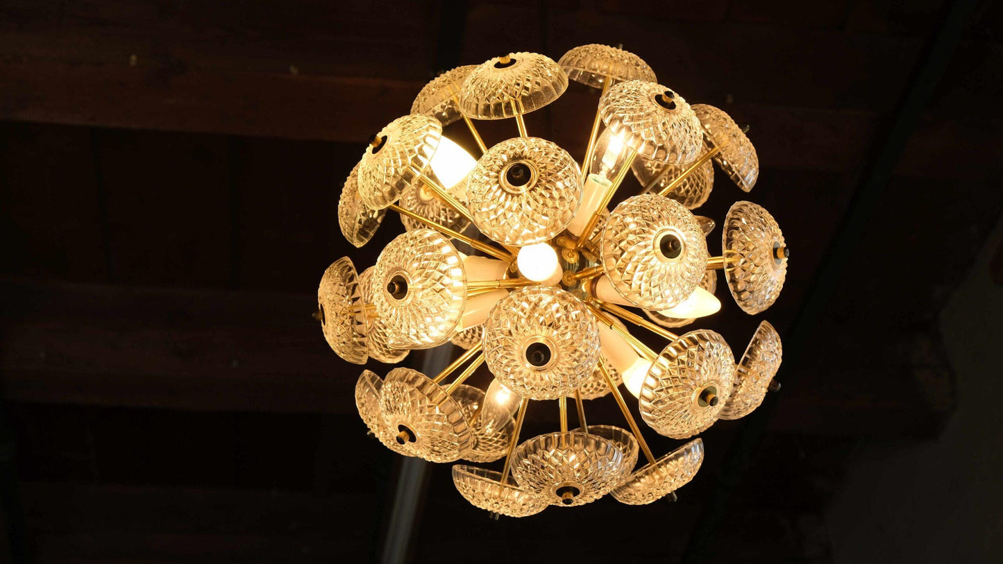 Vintage Pendelleuchte "Pusteblume" von Kamenický Šenov