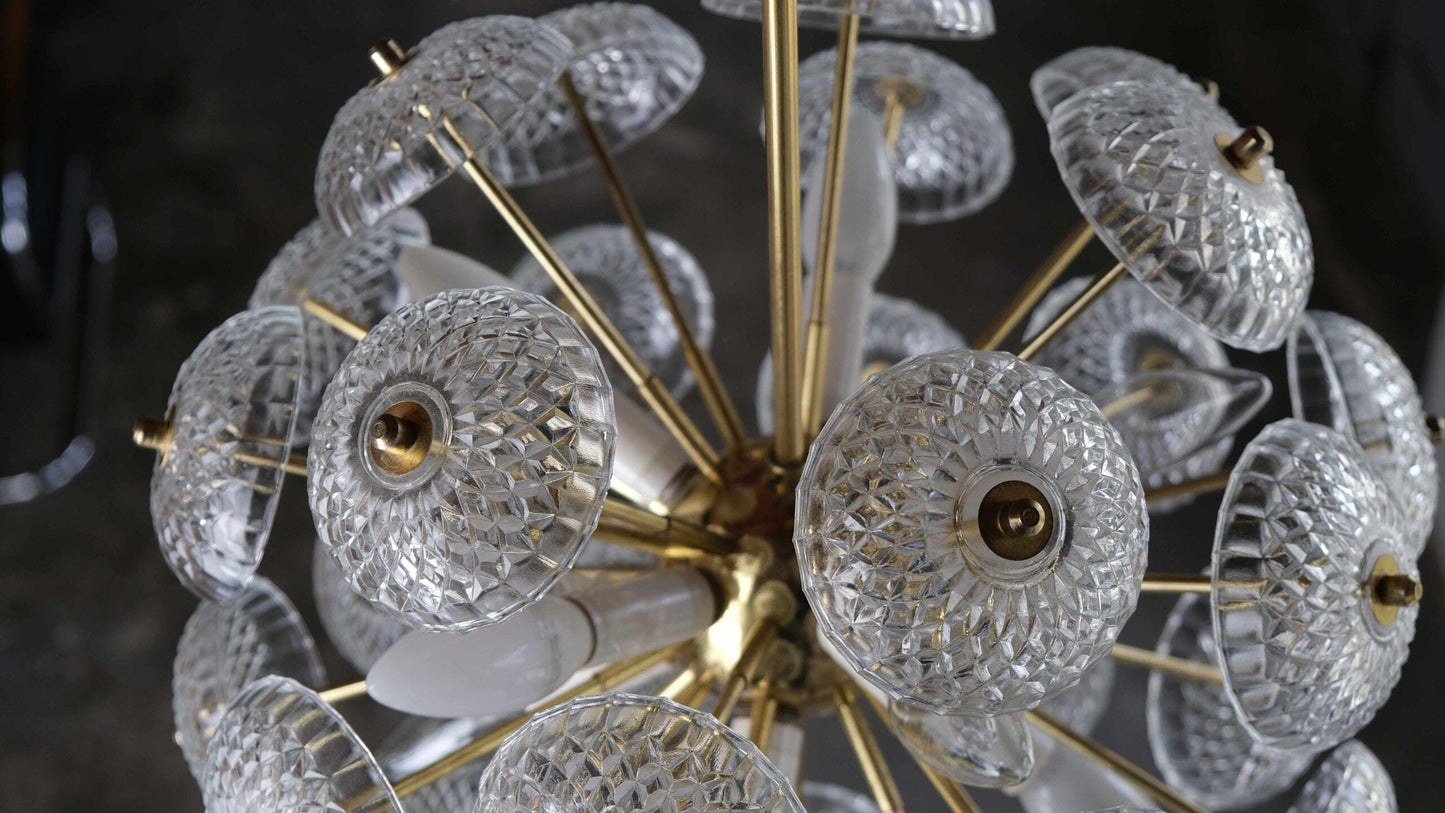 Vintage Pendelleuchte "Pusteblume" von Kamenický Šenov