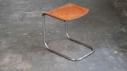 Vintage Bauhaus Hocker von Mart Stam in Hellbraun