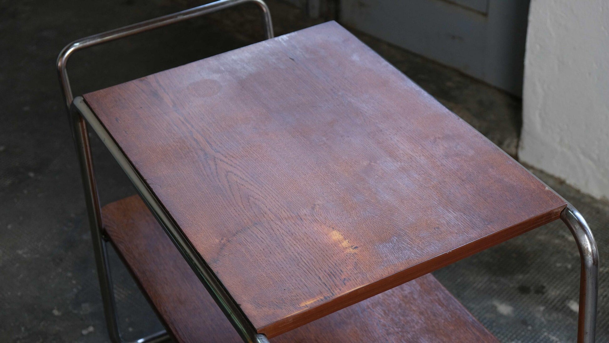 Vintage Servierwagen Bauhaus Stahlrohr