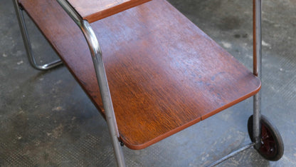 Vintage Servierwagen Bauhaus Stahlrohr