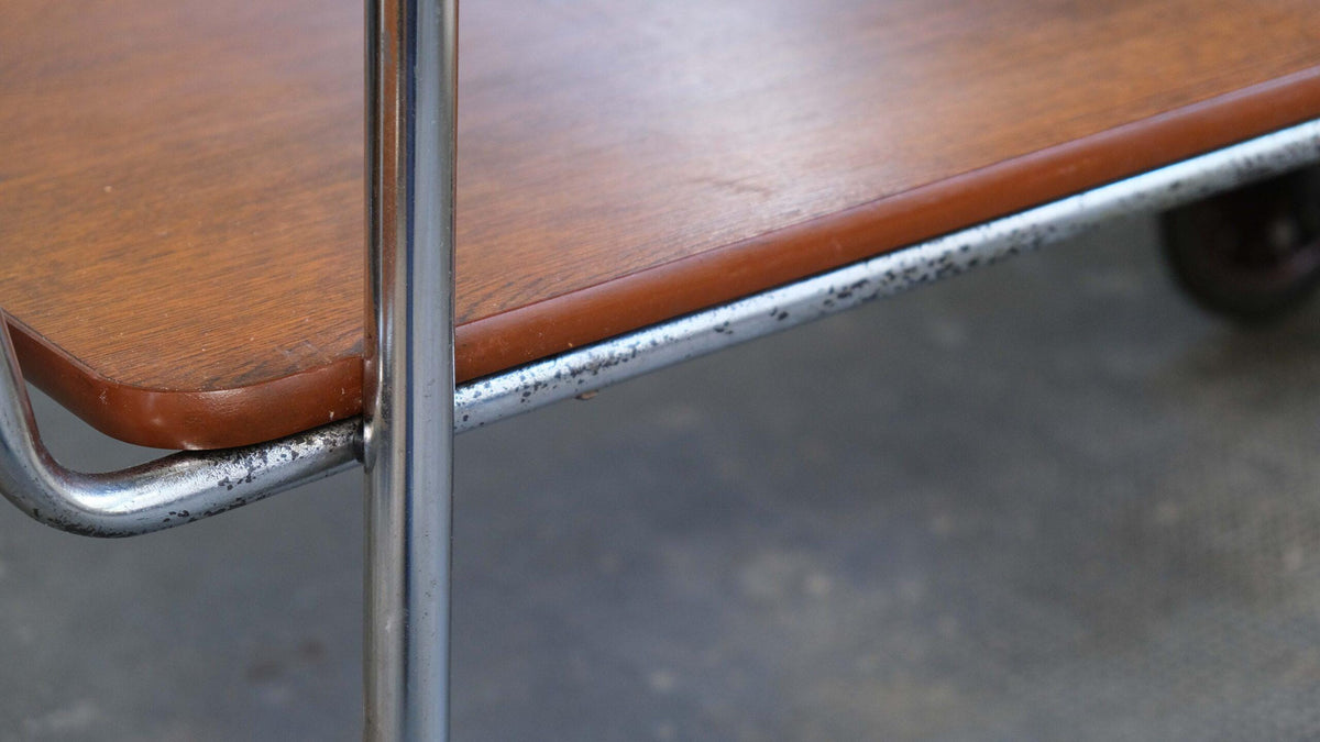 Vintage Servierwagen Bauhaus Stahlrohr