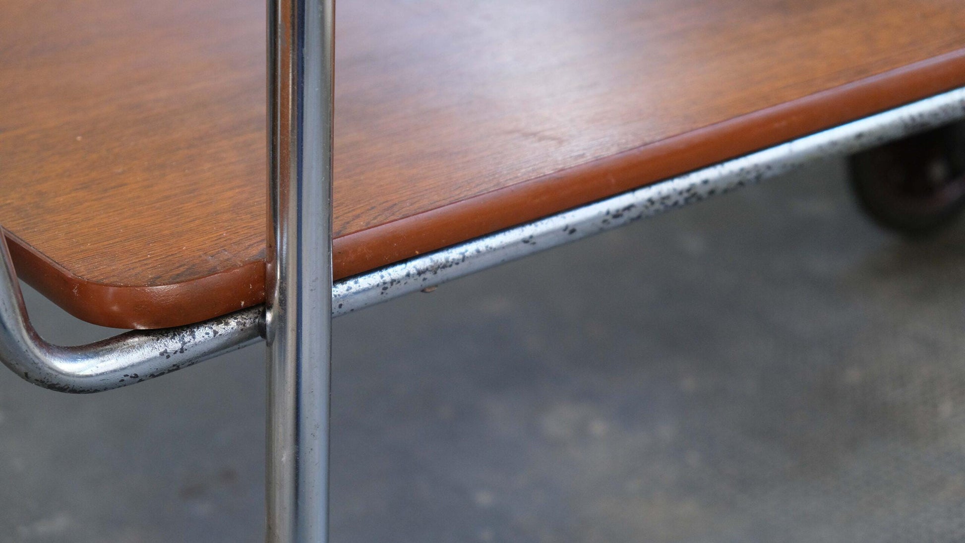 Vintage Servierwagen Bauhaus Stahlrohr