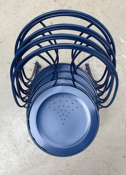 Set von 4 Vintage Stuhl "Pajala" von IKEA in Marineblau