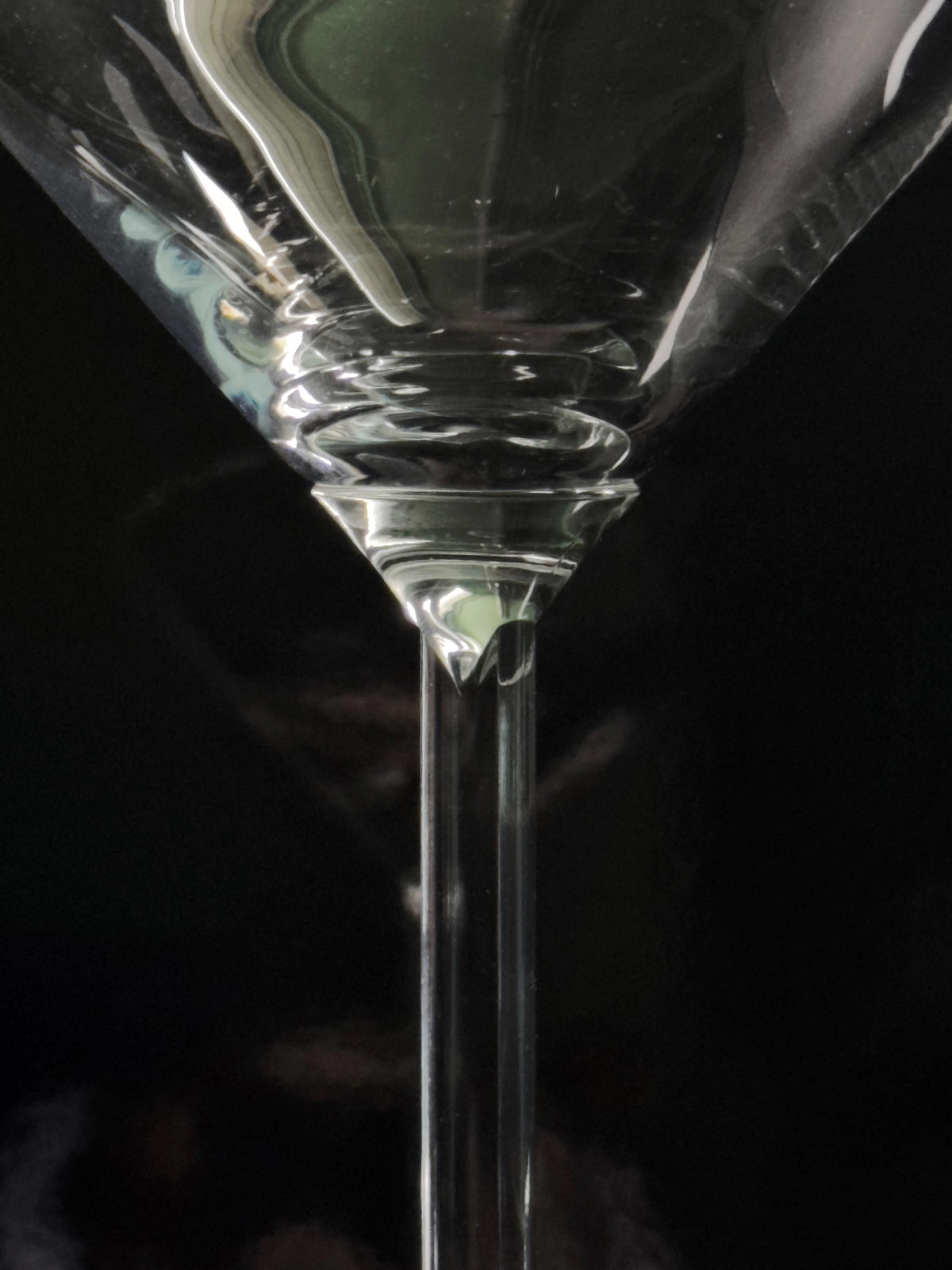 Set von 4 Vintage Martini-Gläser mit rechteckigem Stiel, Art Deco Revival