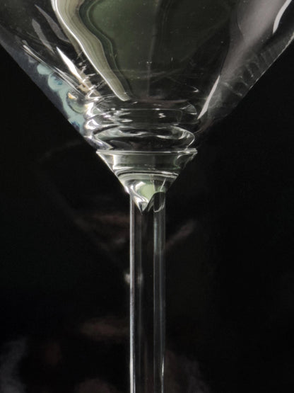 Set von 4 Vintage Martini-Gläser mit rechteckigem Stiel, Art Deco Revival