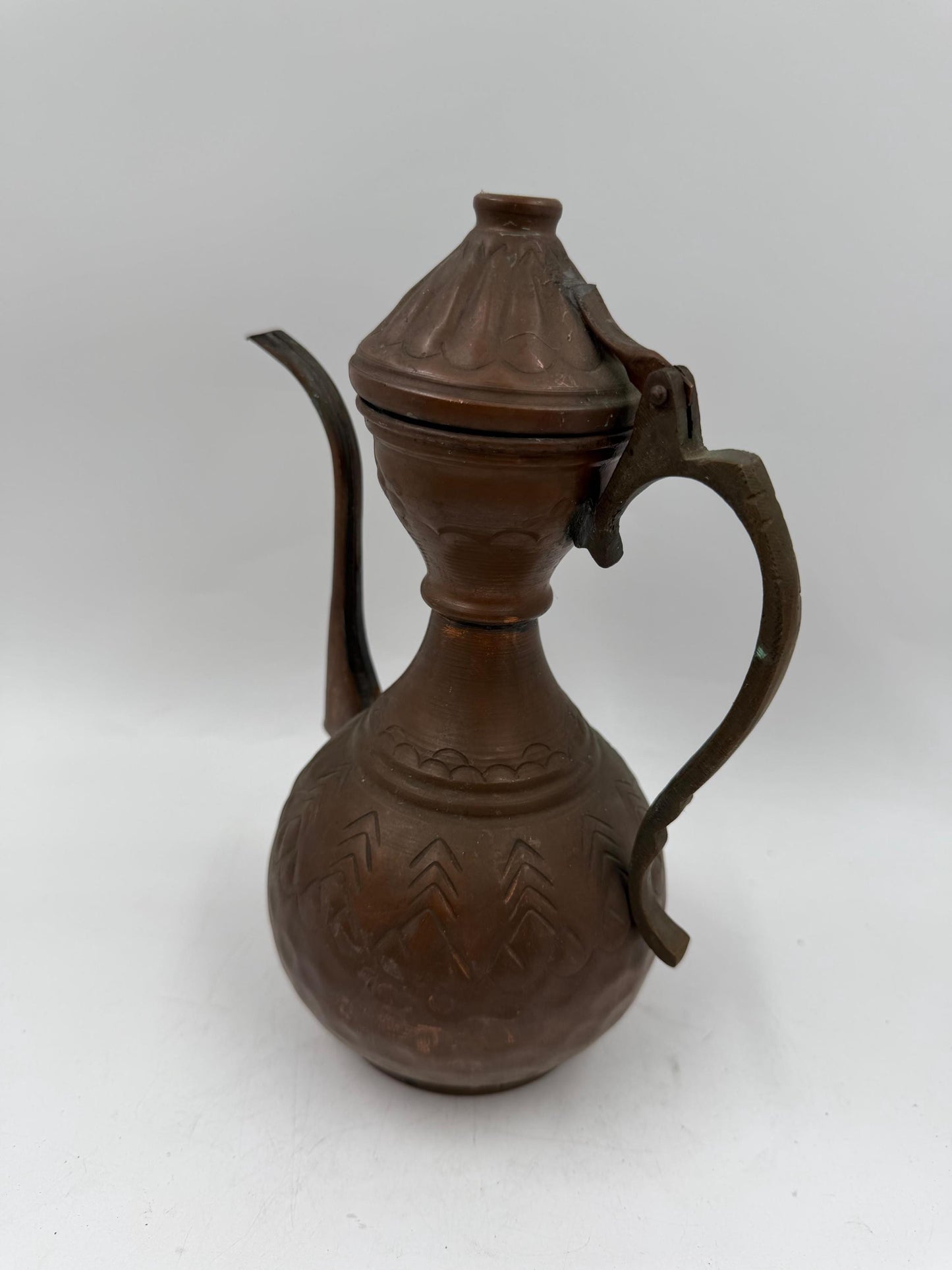 Vintage Kaffeekanne aus Kupfer und Messing im orientalischen Stil