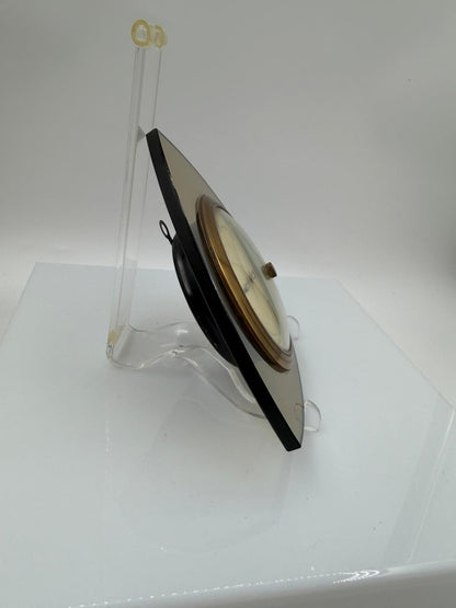 Vintage Space Age Barometer aus Rauchglas in Dreiecksform 1960er 70er