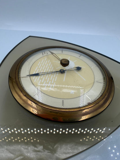 Vintage Space Age Barometer aus Rauchglas in Dreiecksform 1960er 70er