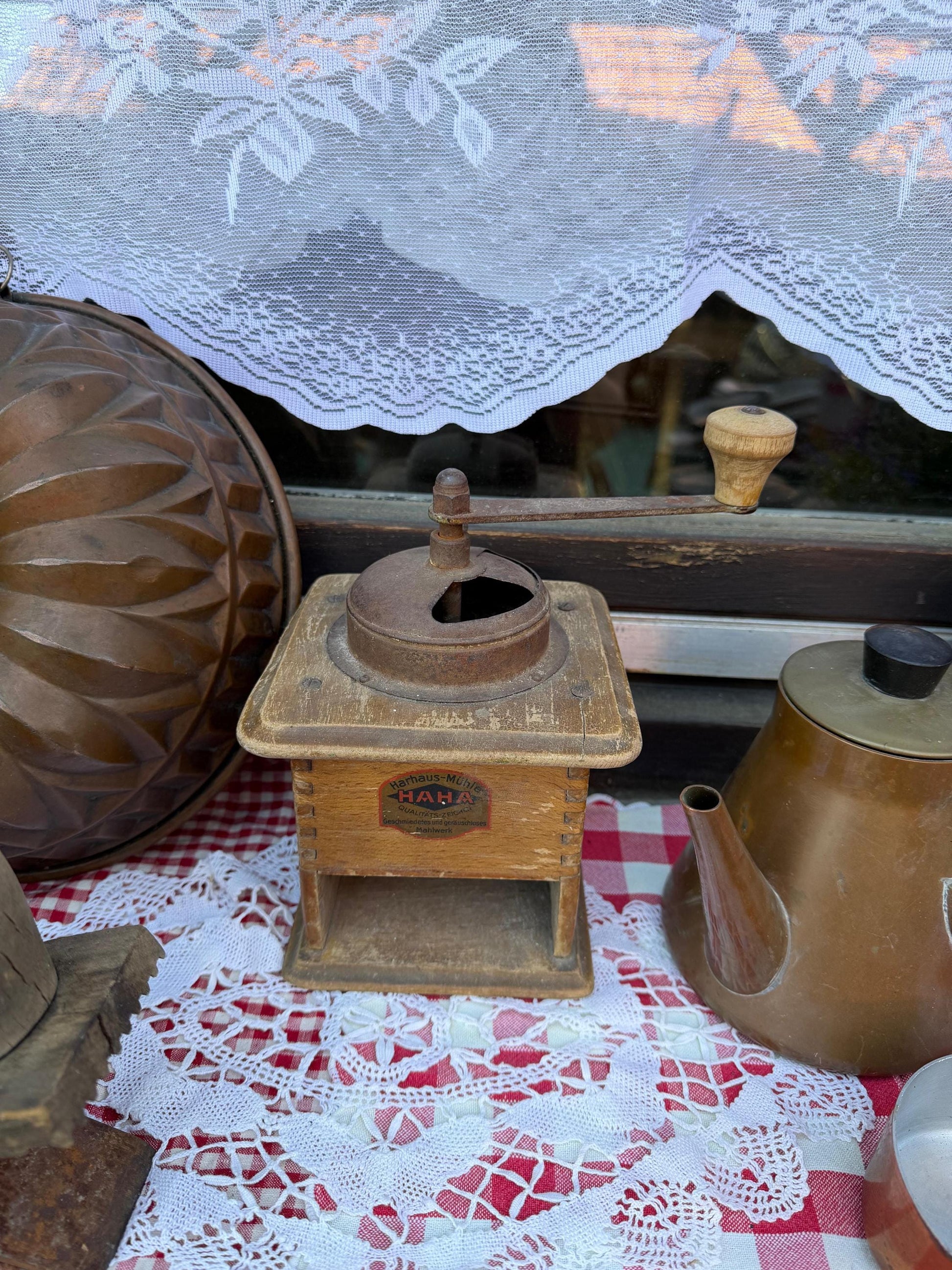 Vintage Country Deko Set im Brocante Stil für Garten und Terrasse