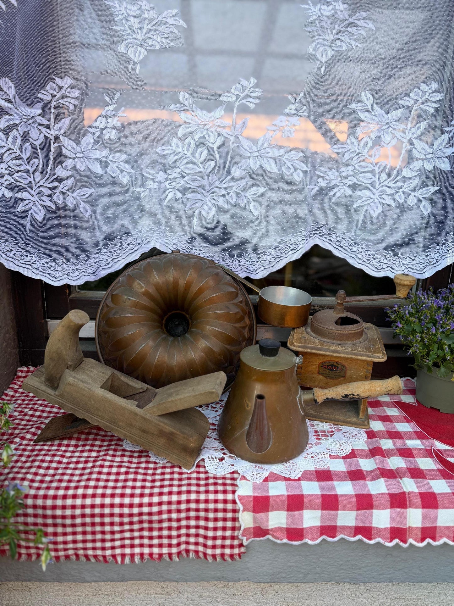 Vintage Country Deko Set im Brocante Stil für Garten und Terrasse
