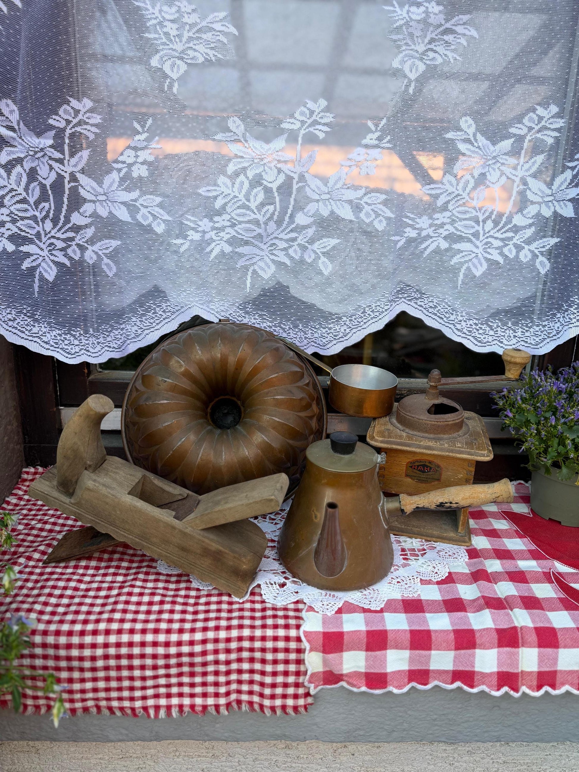 Vintage Country Deko Set im Brocante Stil für Garten und Terrasse