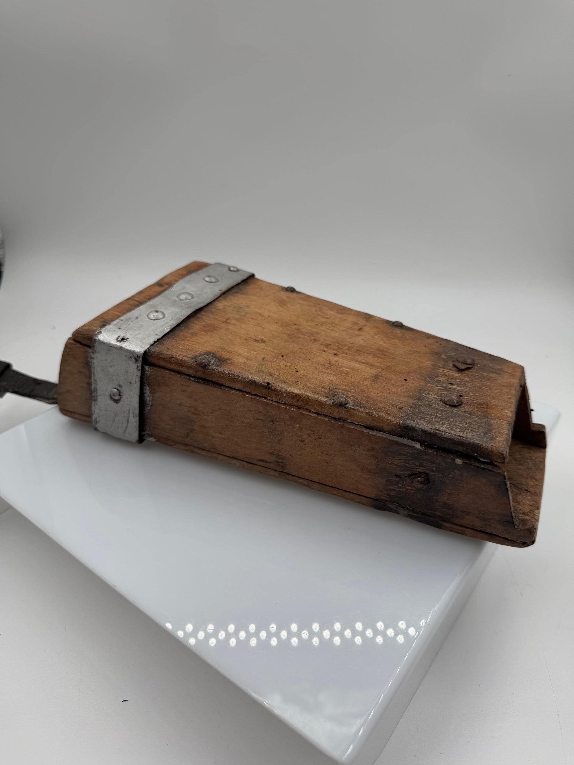 Vintage Metzger-Gürteltasche aus Leder mit Messerscheide, Frankreich
