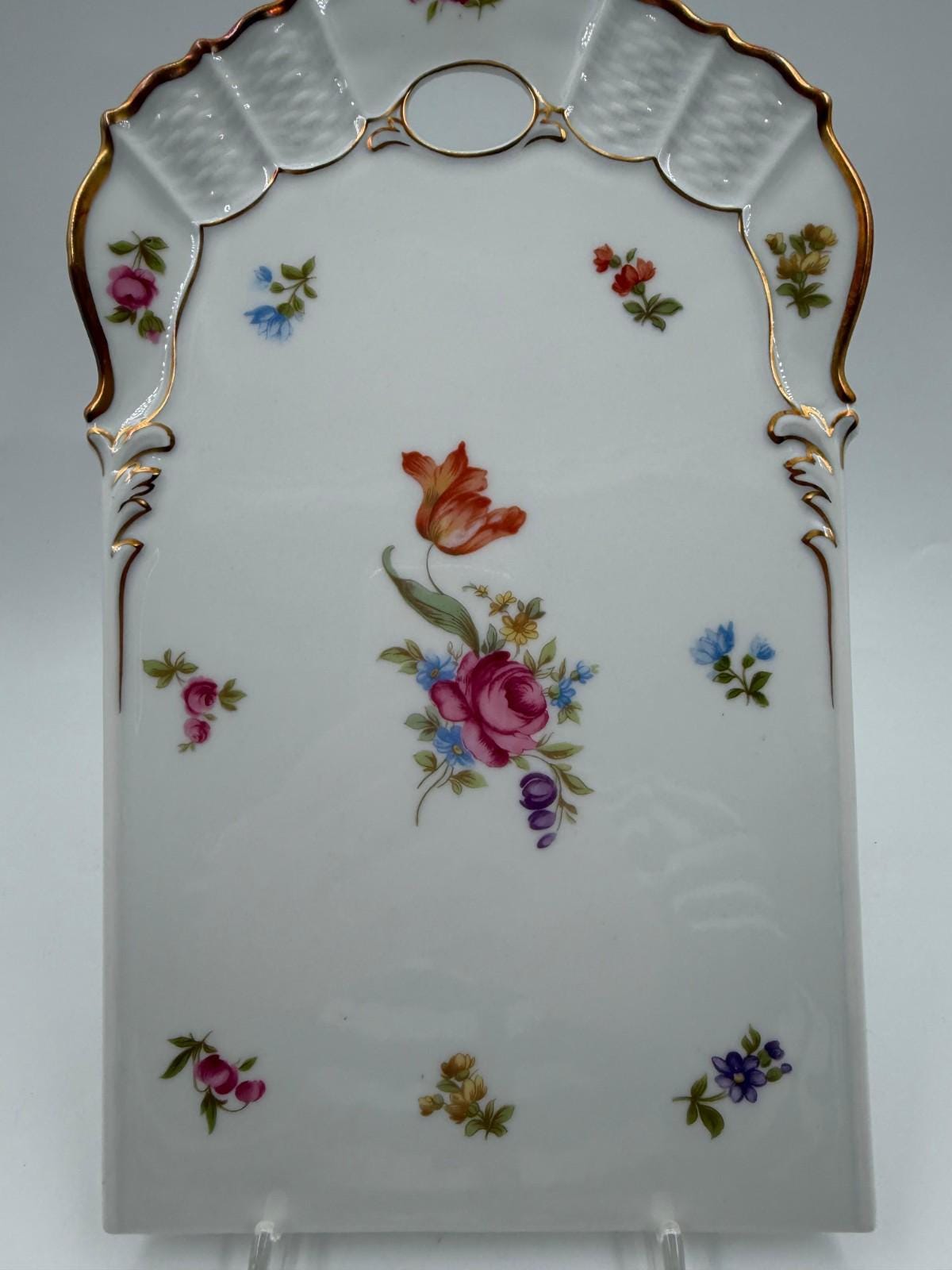 Vintage Wandbrett "Maria Sommerstrauß" von Rosenthal mit Golddekor