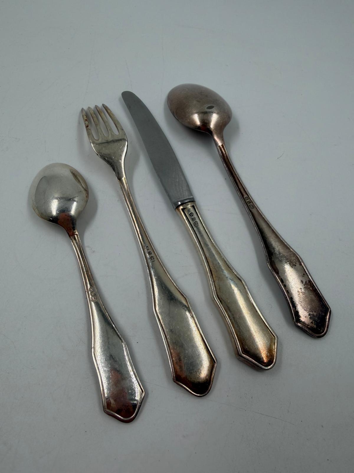 Vintage Kinderbesteck-Set 4-teilig von Krupp Berndorf, versilbert