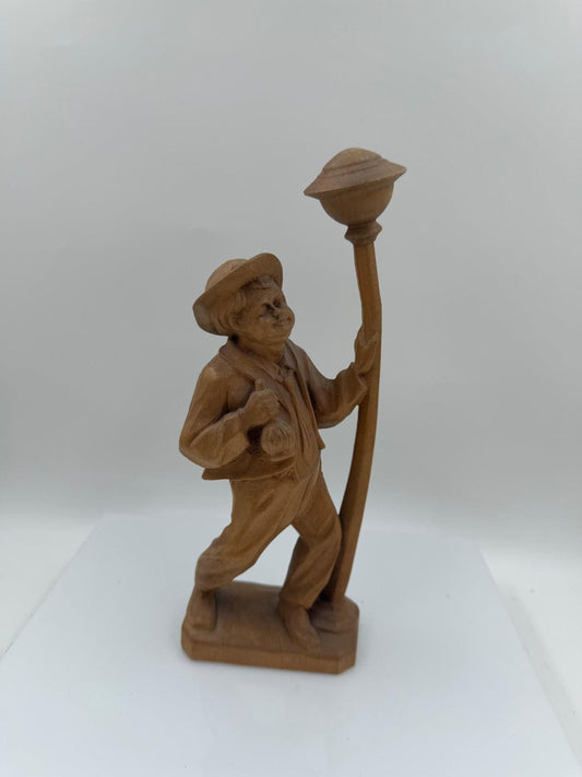 Vintage Schwarzwald Holzfigur "Mädchen mit Körben" handgeschnitzt