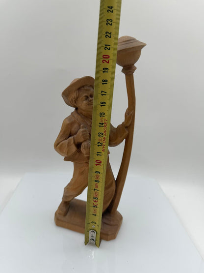Vintage Schwarzwald Holzfigur "Mädchen mit Körben" handgeschnitzt