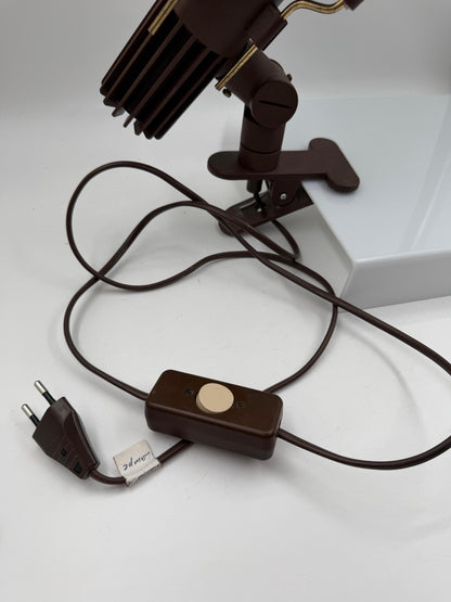 Vintage Space Age Klemmspot mit Goldreflektor