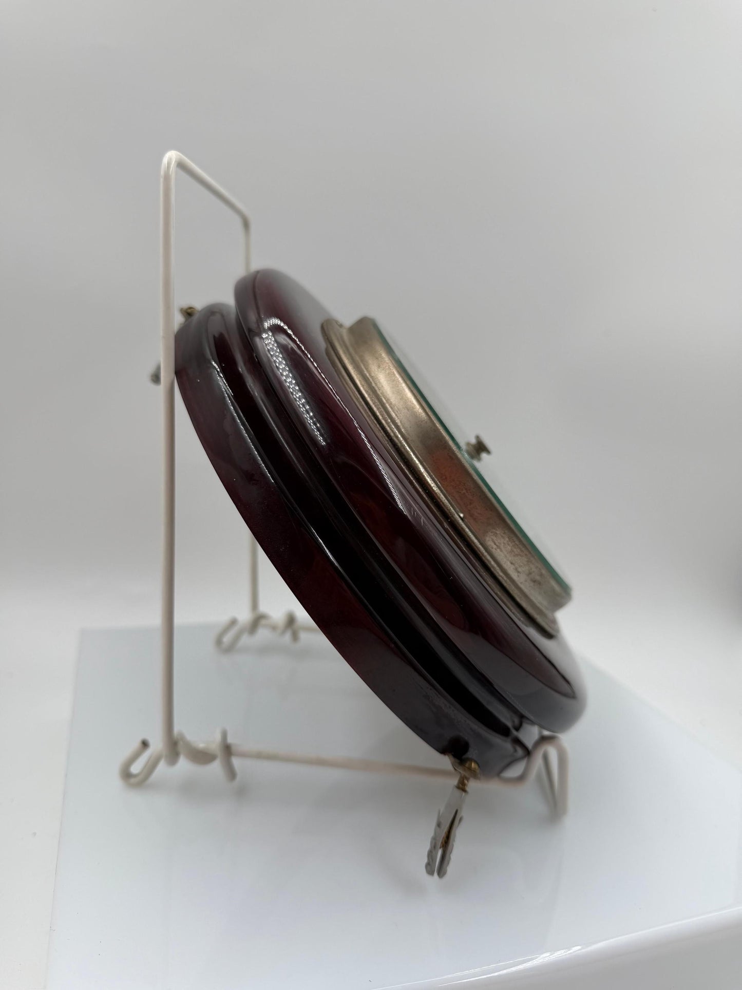 Vintage Aneroid Wandbarometer "TIEF HOCH" von Lufft, Holzgehäuse, funktionsfähig