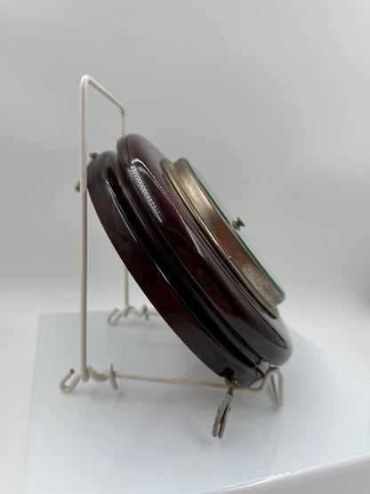 Vintage Aneroid Wandbarometer "TIEF HOCH" von Lufft, Holzgehäuse, funktionsfähig