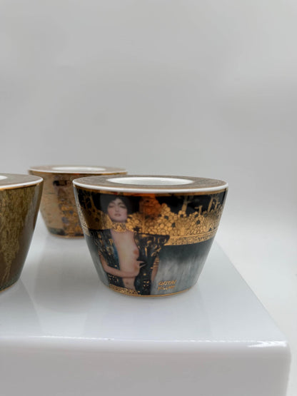 Set von 3 Vintage Teelichthalter "The Kiss", "Adele Bloch-Bauer", "Judith" von Goebel Artis Orbis