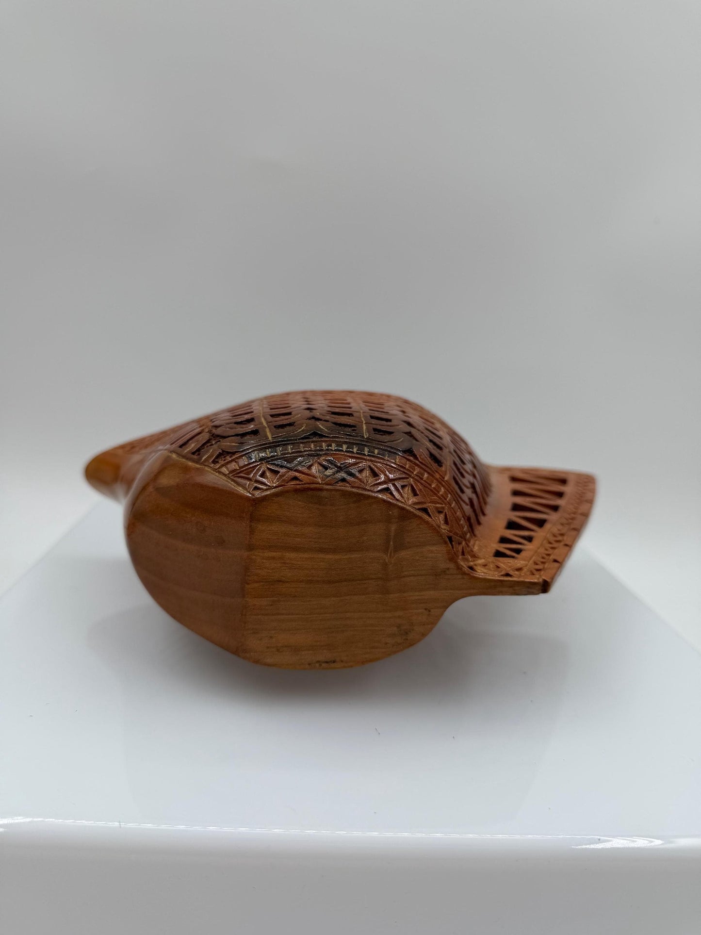 Vintage Kuksa Becher "Guksi" handgeschnitzt skandinavische Volkskunst