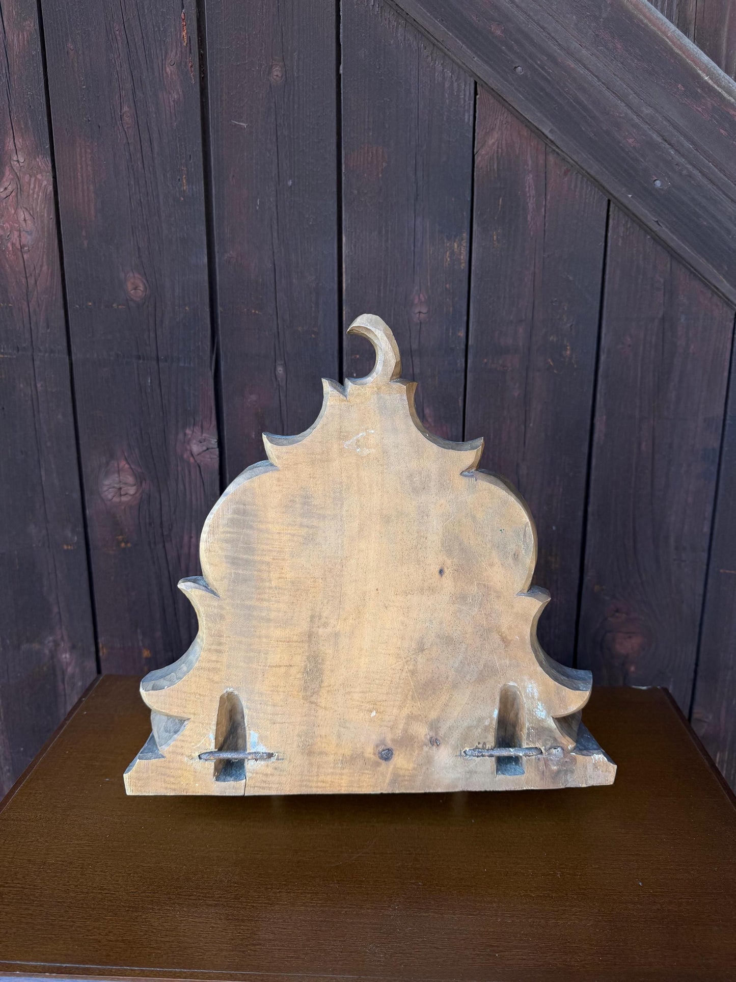 Vintage Wandkonsole im Barock Stil mit handgeschnitztem Muschelkartuschen Dekor