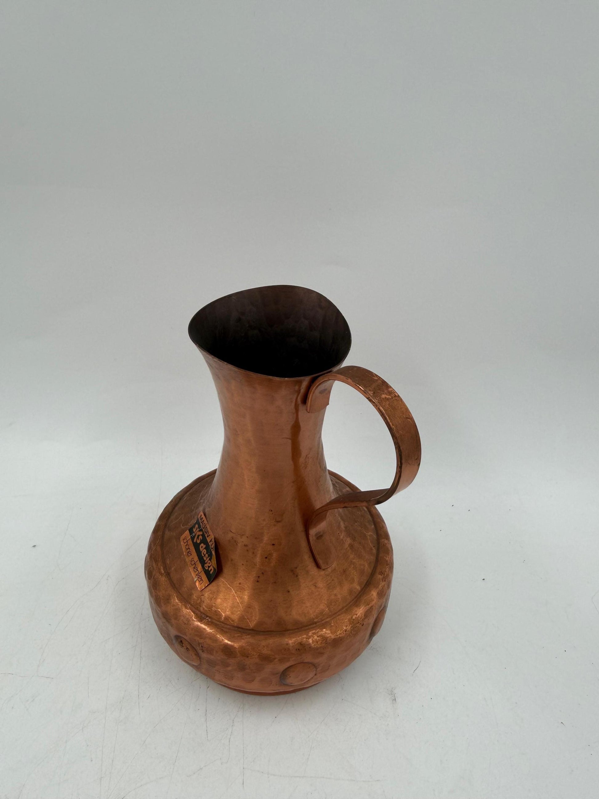 Vintage Sahnekännchen von SKS Design aus Kupfer, gehämmert