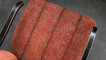 Set von 2 Vintage Bauhaus Sesseln in Rotorange