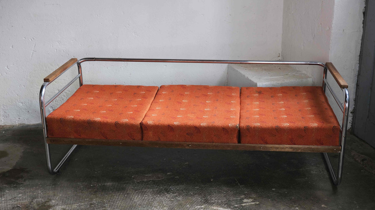 Bauhaus Sofagestell aus verchromtem Stahlrohr