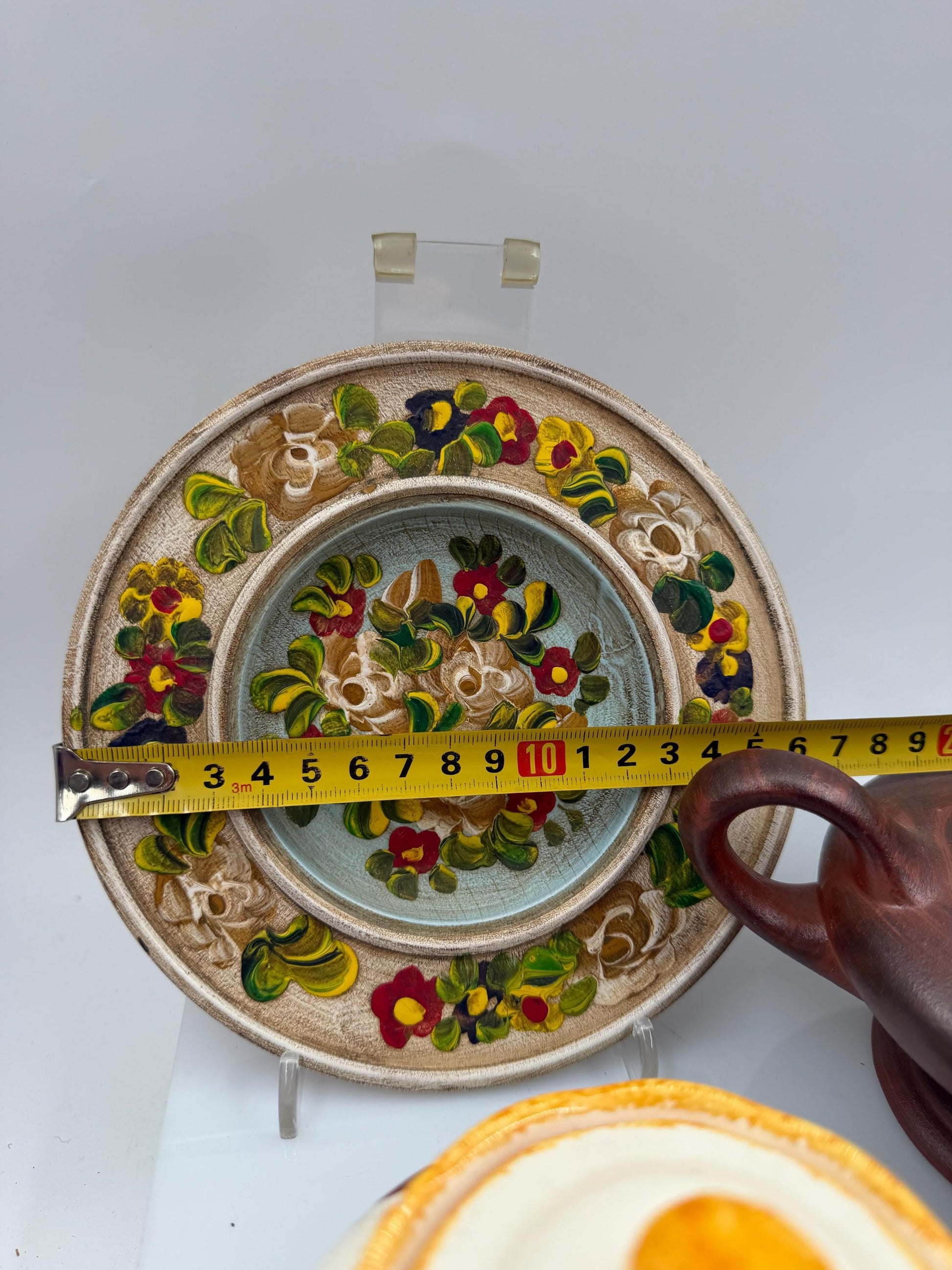 Vintage Keramik Deko Set 4 Teile Landhausstil mit Zuckerdose Öllampe und Gugelhupfform