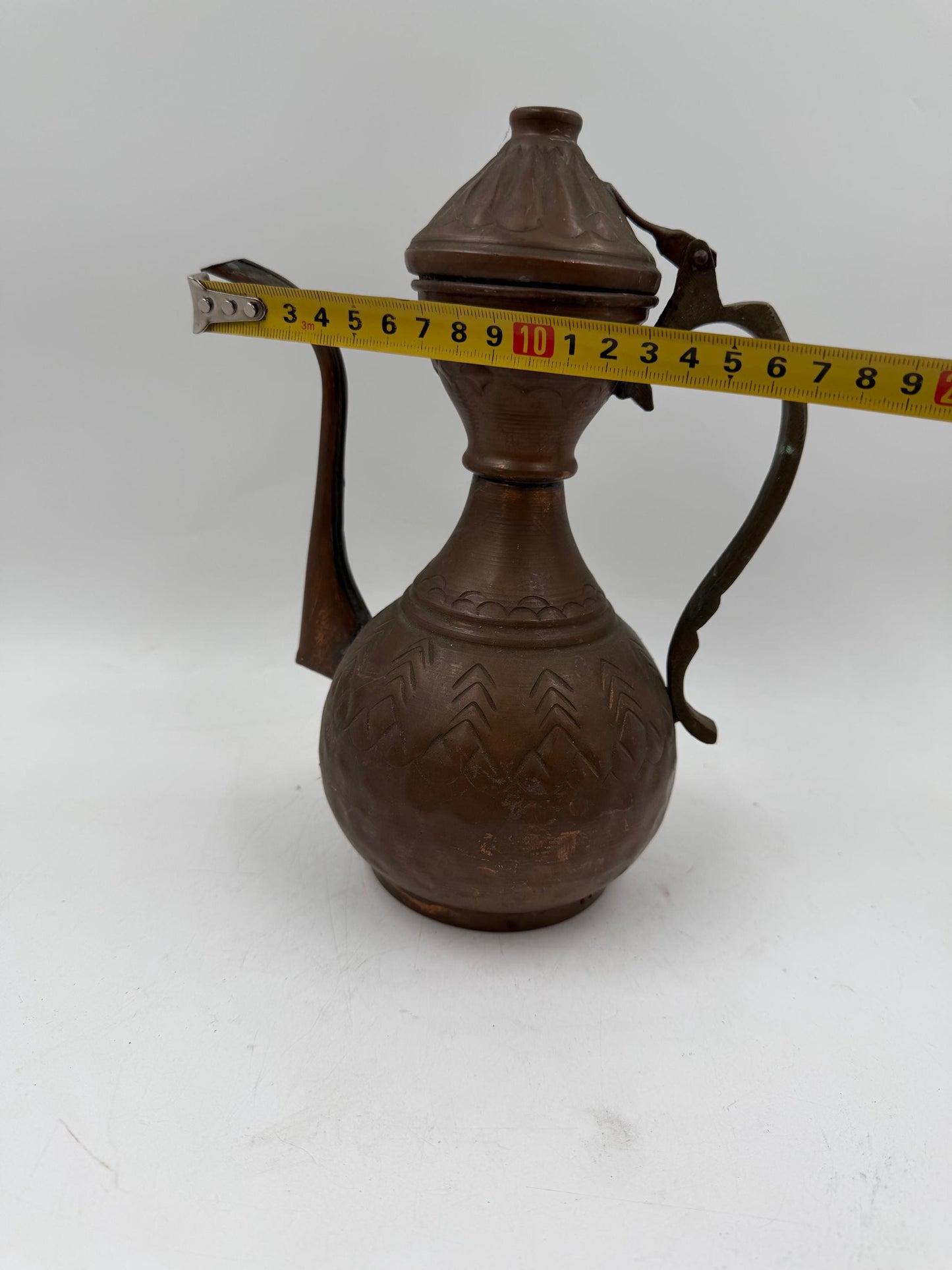 Vintage Kaffeekanne aus Kupfer und Messing im orientalischen Stil