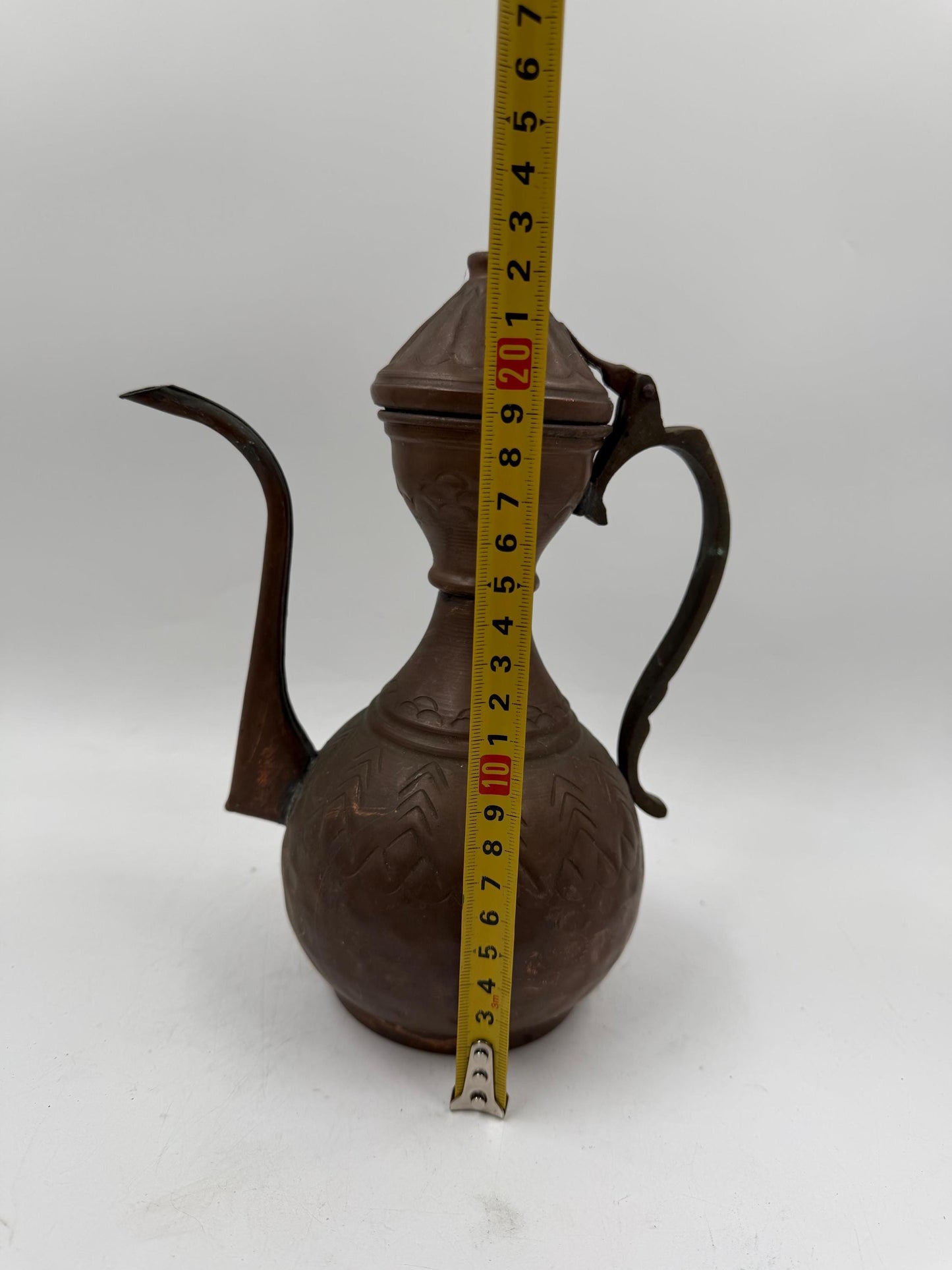 Vintage Kaffeekanne aus Kupfer und Messing im orientalischen Stil