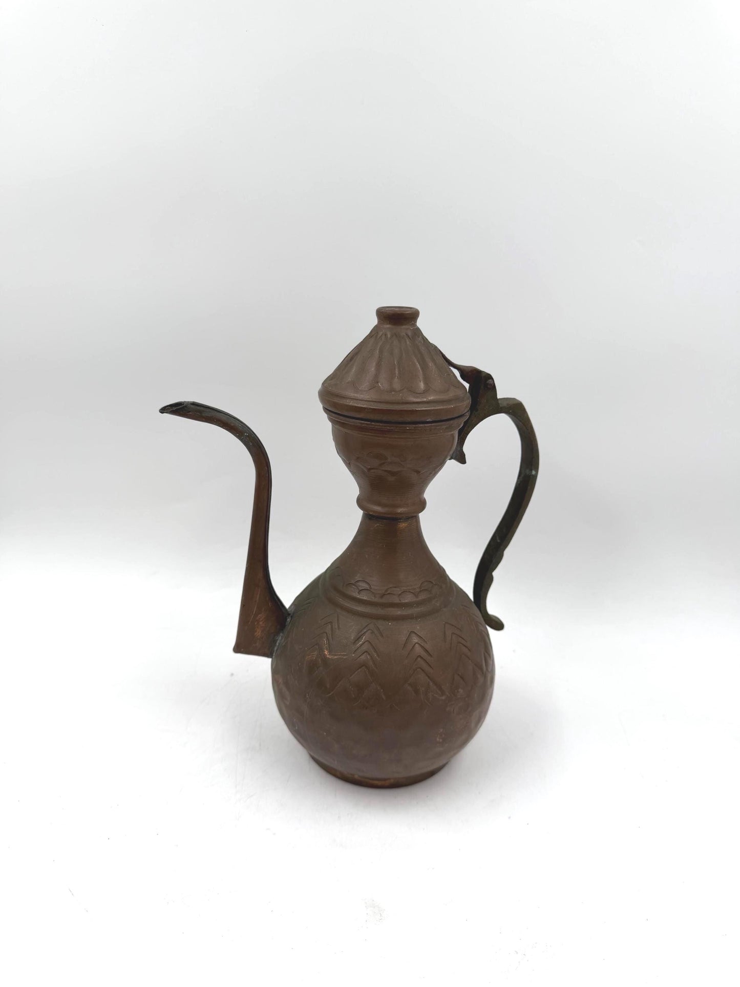 Vintage Kaffeekanne aus Kupfer und Messing im orientalischen Stil