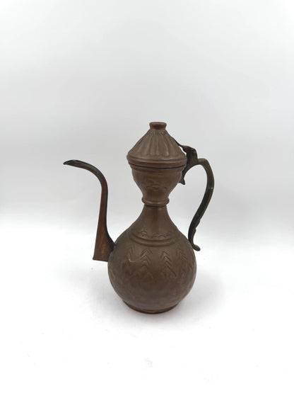 Vintage Kaffeekanne aus Kupfer und Messing im orientalischen Stil